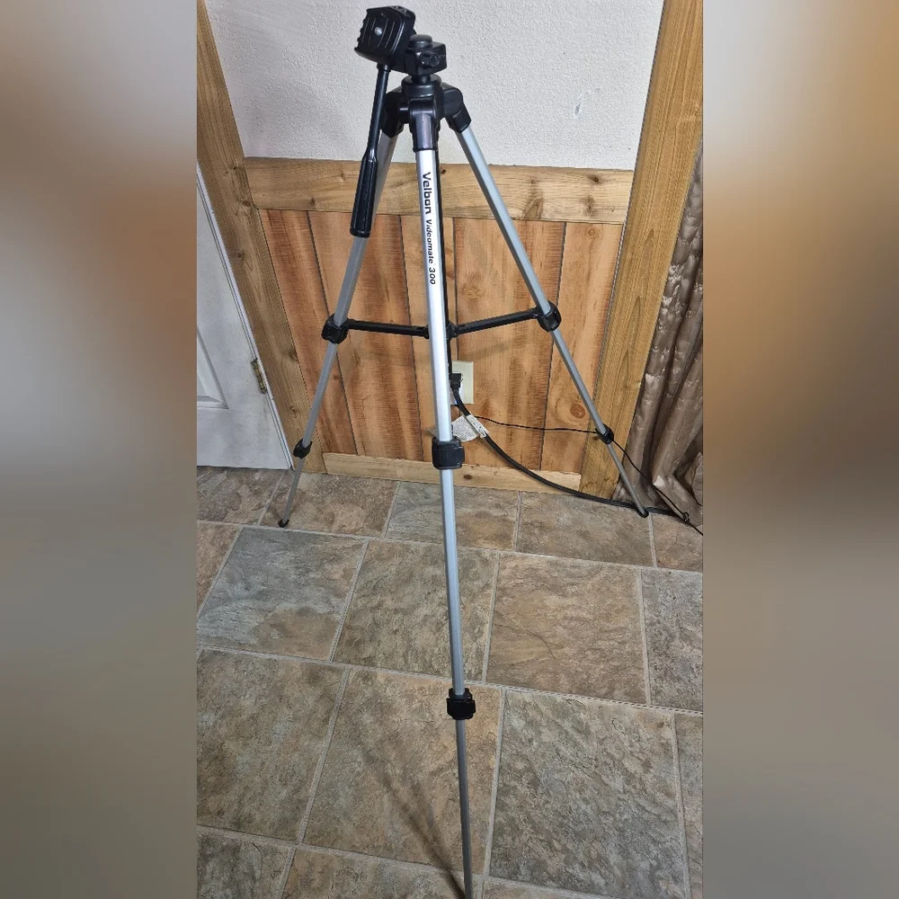 Videomate 300 Tripod Camera Stand Black Silver Adjustable Photography Tripod - Picture 6 of 8